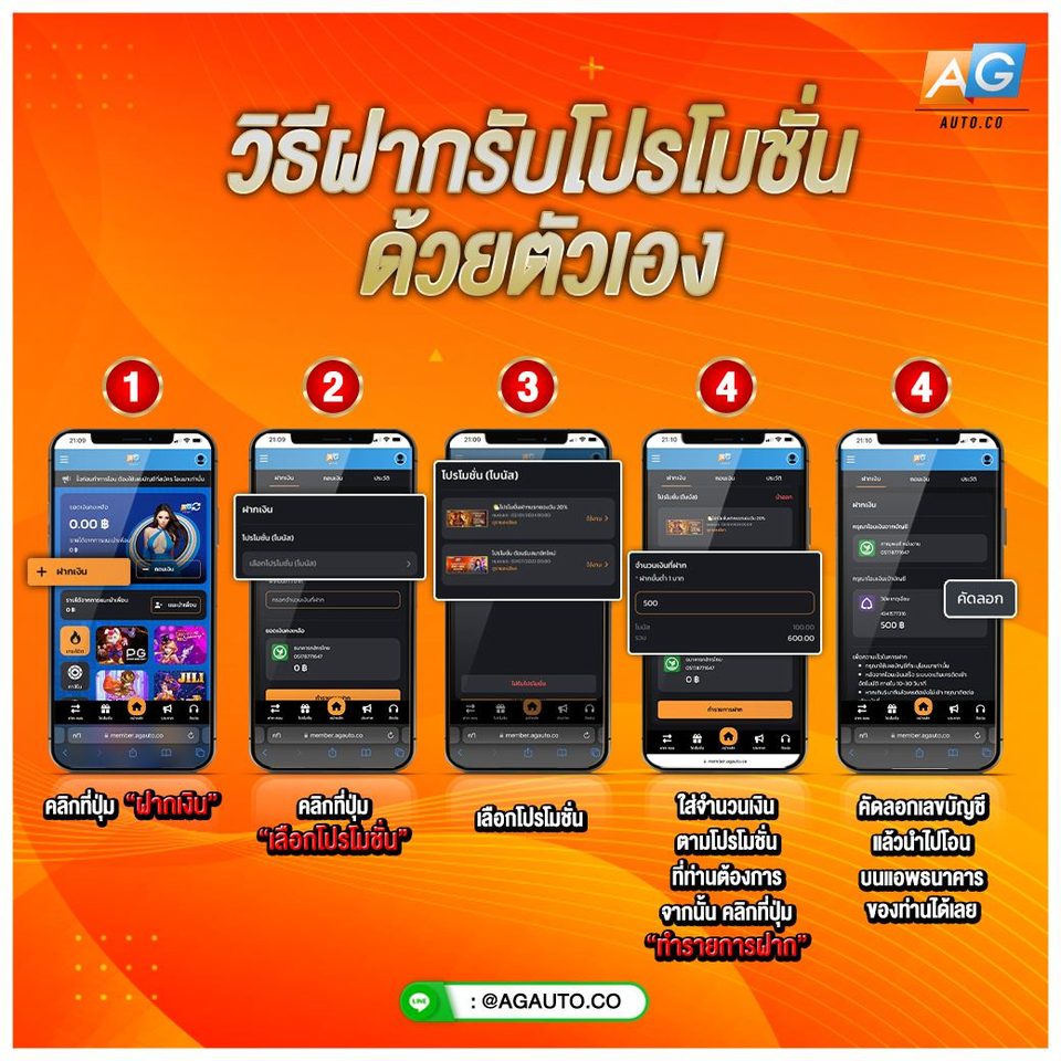 วิธีฝากรับโปรโมชั่นด้วยตัวเอง AGAUTO
